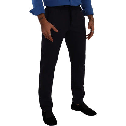 Dolce & Gabbana Blue Cotton Stretch Jogging Trouser Pants 1728,67345645728,Athletic Pants - Pants - Clothing,Blue,Clothing,Dolce & Gabbana,IT46 | S,Jeans & Pants - Men - Clothing,Joggers (workout pants) - Sportswear - Clothing,Material: 94% Cotton 4% Nylo