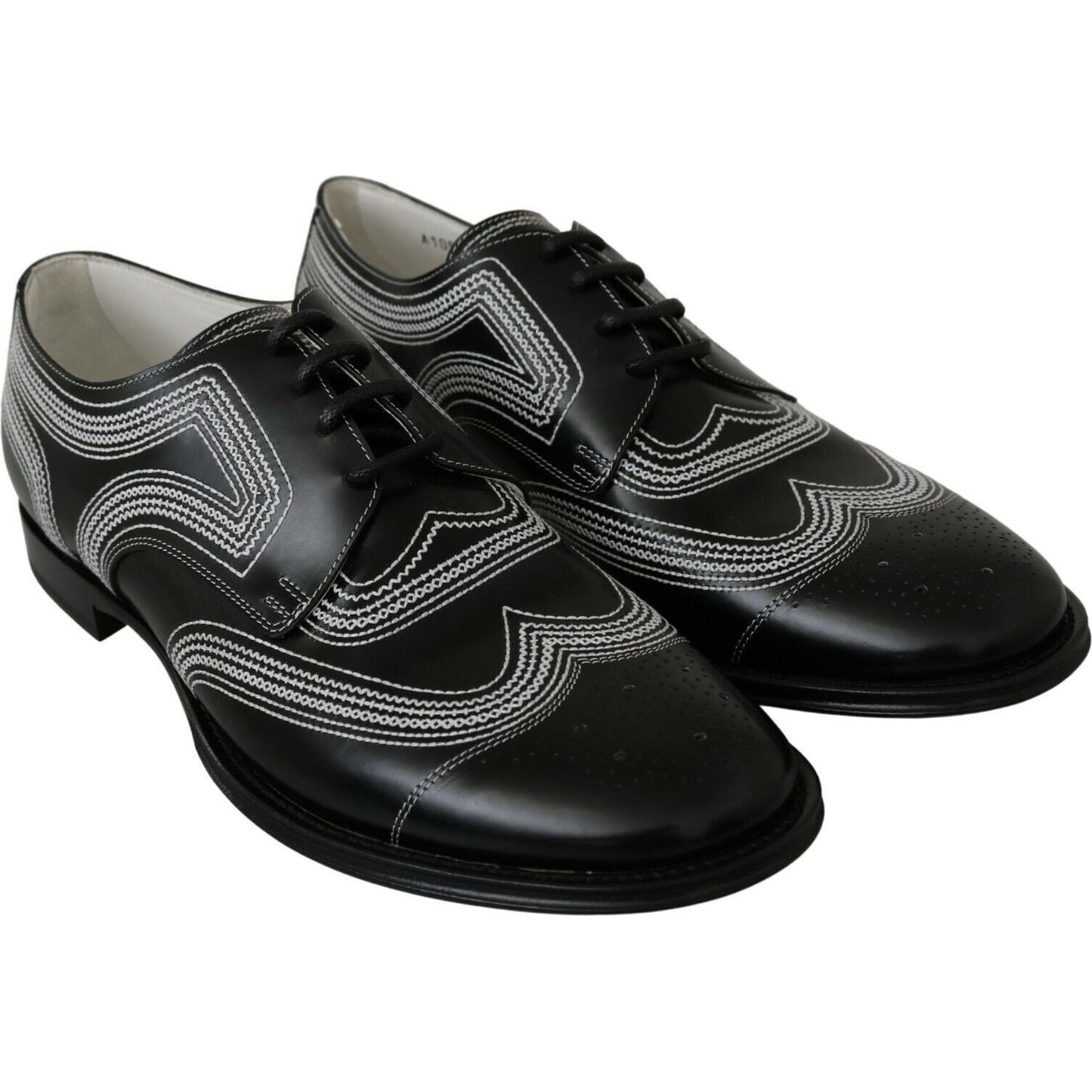 Dolce & Gabbana Elegant Black and White Derby Shoes Dolce & Gabbana