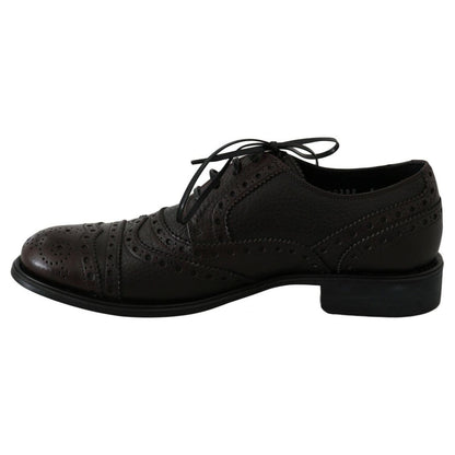 Dolce & Gabbana Brown Leather Wingtip Derby Formal Shoes 1728,67345645728,Brown,Dolce & Gabbana,EU39/US6,Formal - Men - Shoes,Material: 100% Leather,Men,Men - Shoes,New with tags,Oxfords and Derbies - Shoes,Shoes