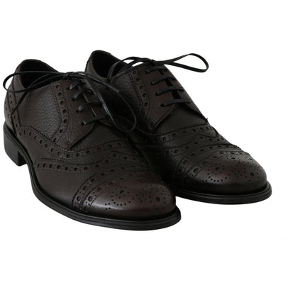 Dolce & Gabbana Brown Leather Wingtip Derby Formal Shoes 1728,67345645728,Brown,Dolce & Gabbana,EU39/US6,Formal - Men - Shoes,Material: 100% Leather,Men,Men - Shoes,New with tags,Oxfords and Derbies - Shoes,Shoes