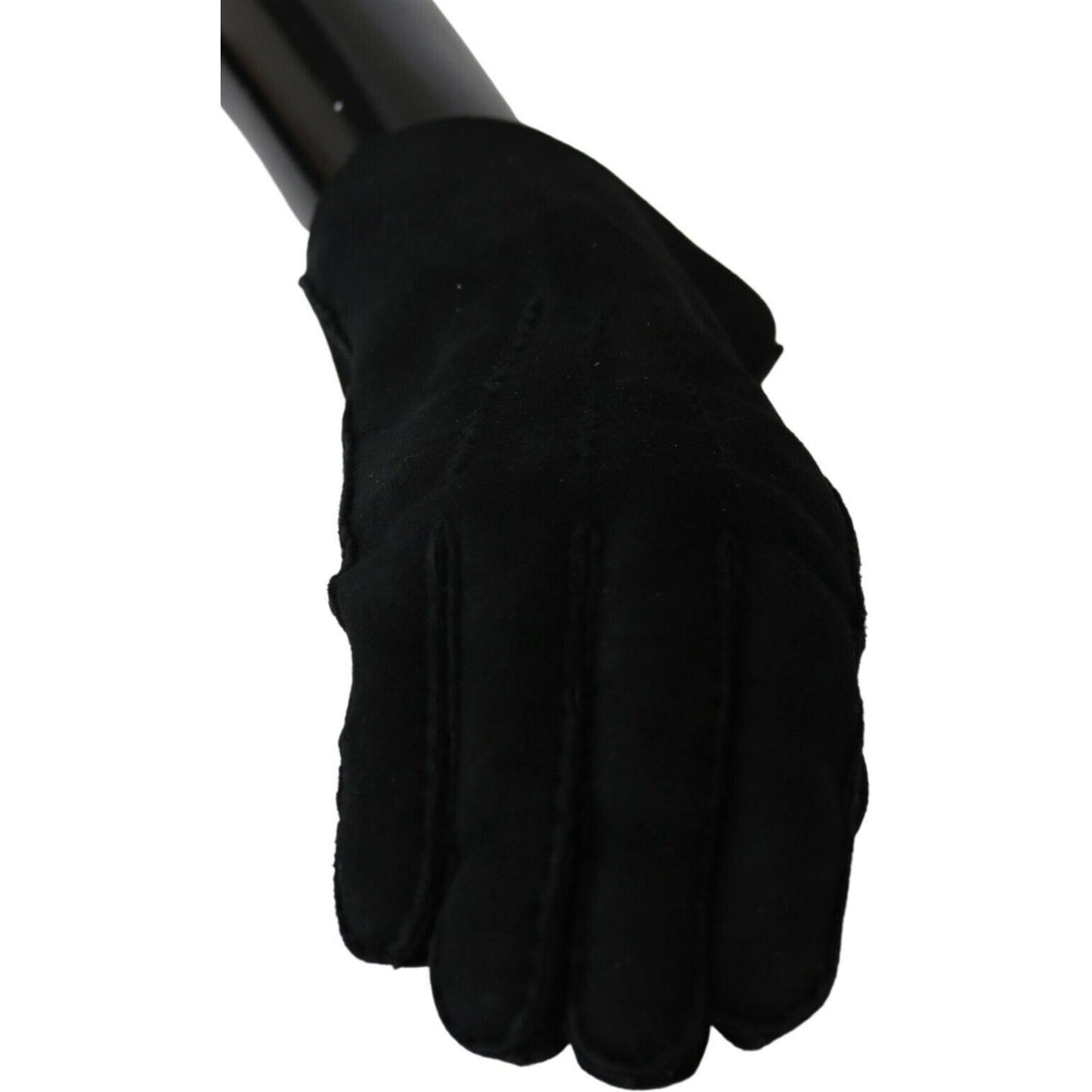 Dolce & Gabbana Elegant Black Leather Biker Gloves Dolce & Gabbana