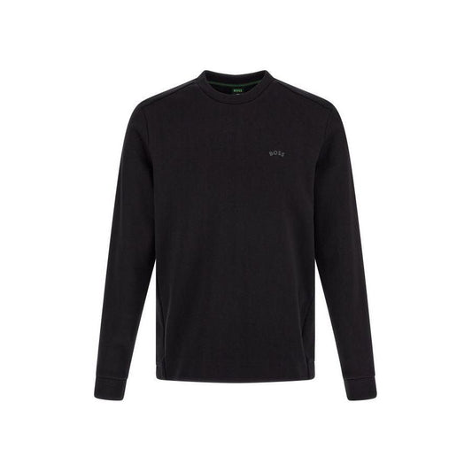 Hugo Boss Black Cotton Logo Details Sweatshirt Hugo Boss