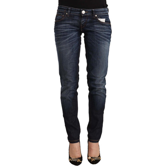 Acht Blue Washed Cotton Low Waist Skinny Denim Jeans 1728,67345645728,Acht,Blue,Clothing,Jeans & Pants - Women - Clothing,Jeans Denim - Clothing,Material: 98% Cotton 2% Elastane,New with tags,Skinny Jeans - Jeans Denim - Clothing,W26,Women,Women - Clothin