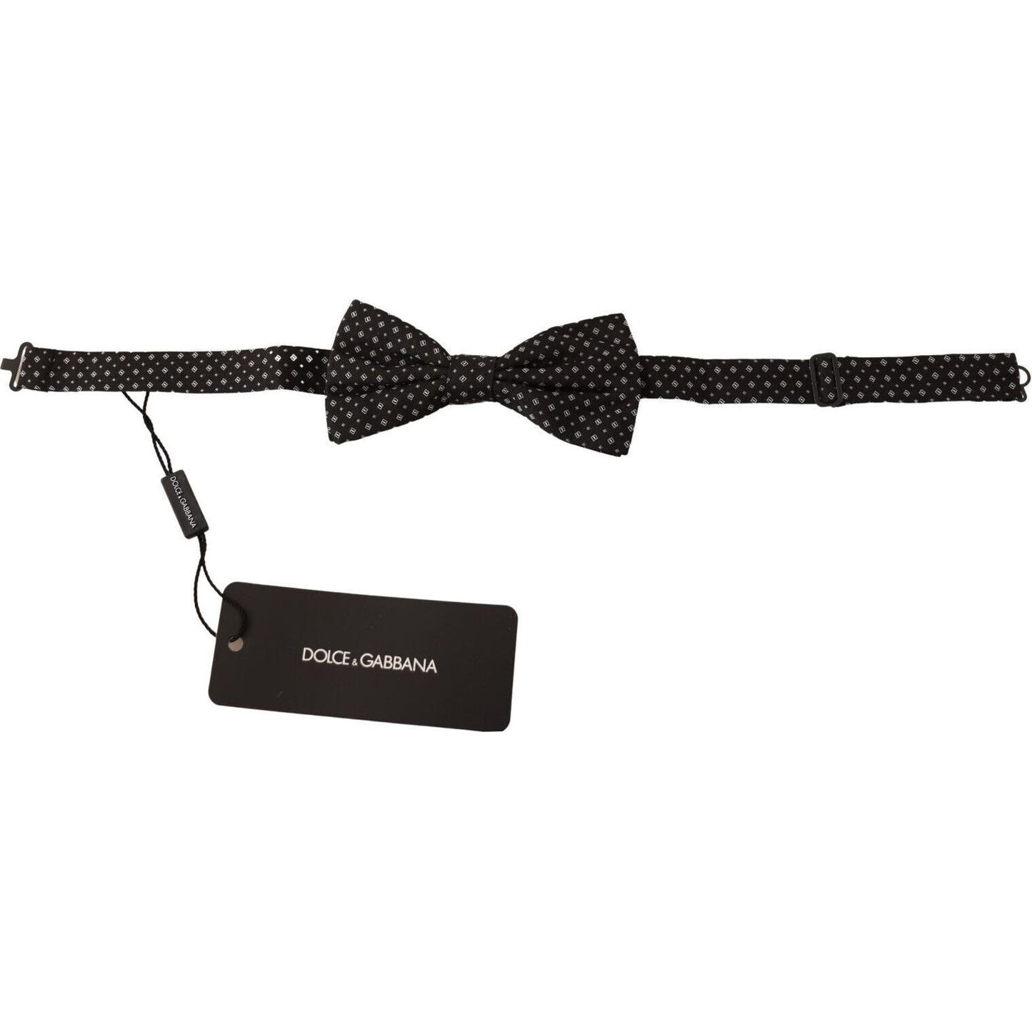 Dolce & Gabbana Elegant Silk Black Fantasy Bow Tie Dolce & Gabbana