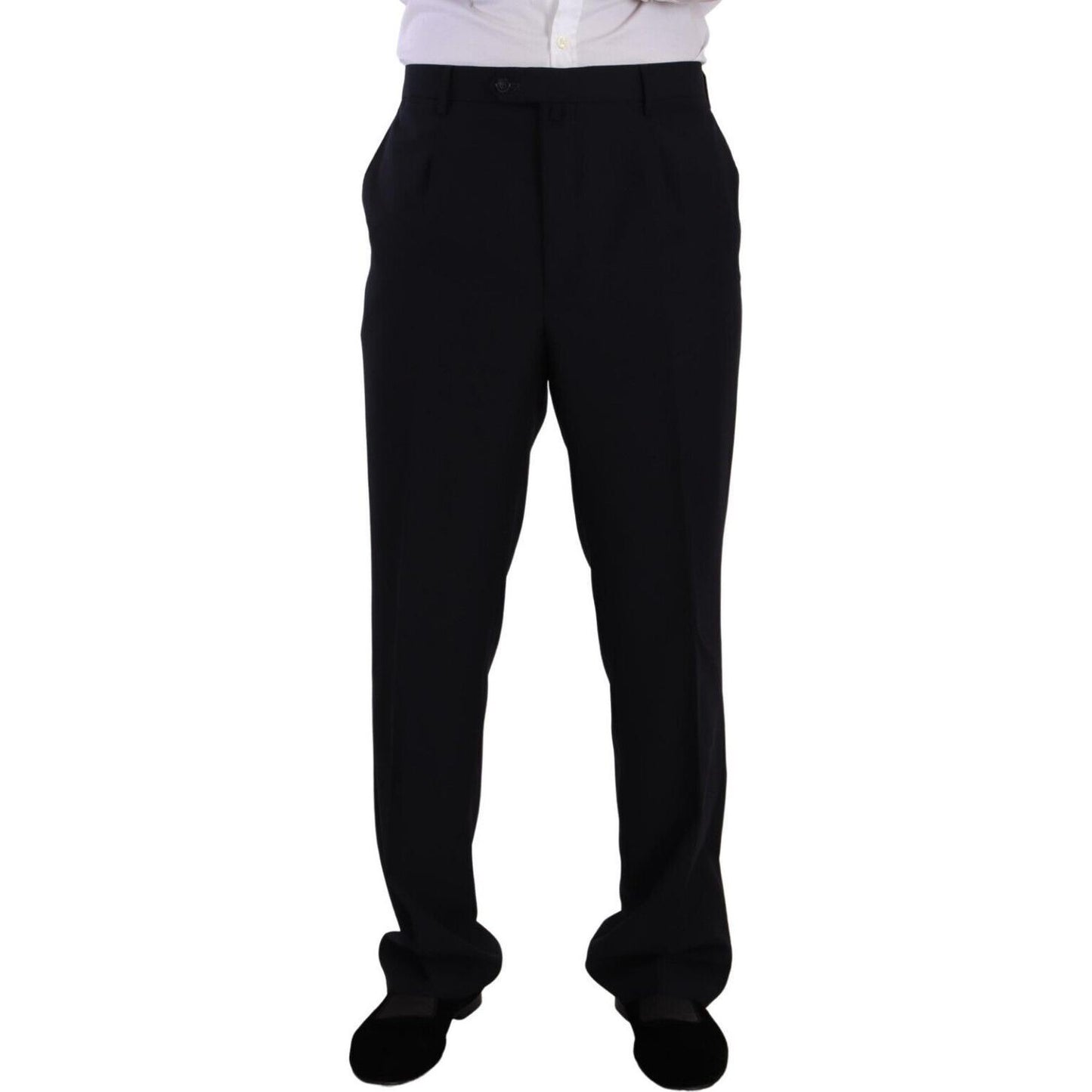 Domenico Tagliente Blue Polyester Single Breasted Formal Suit