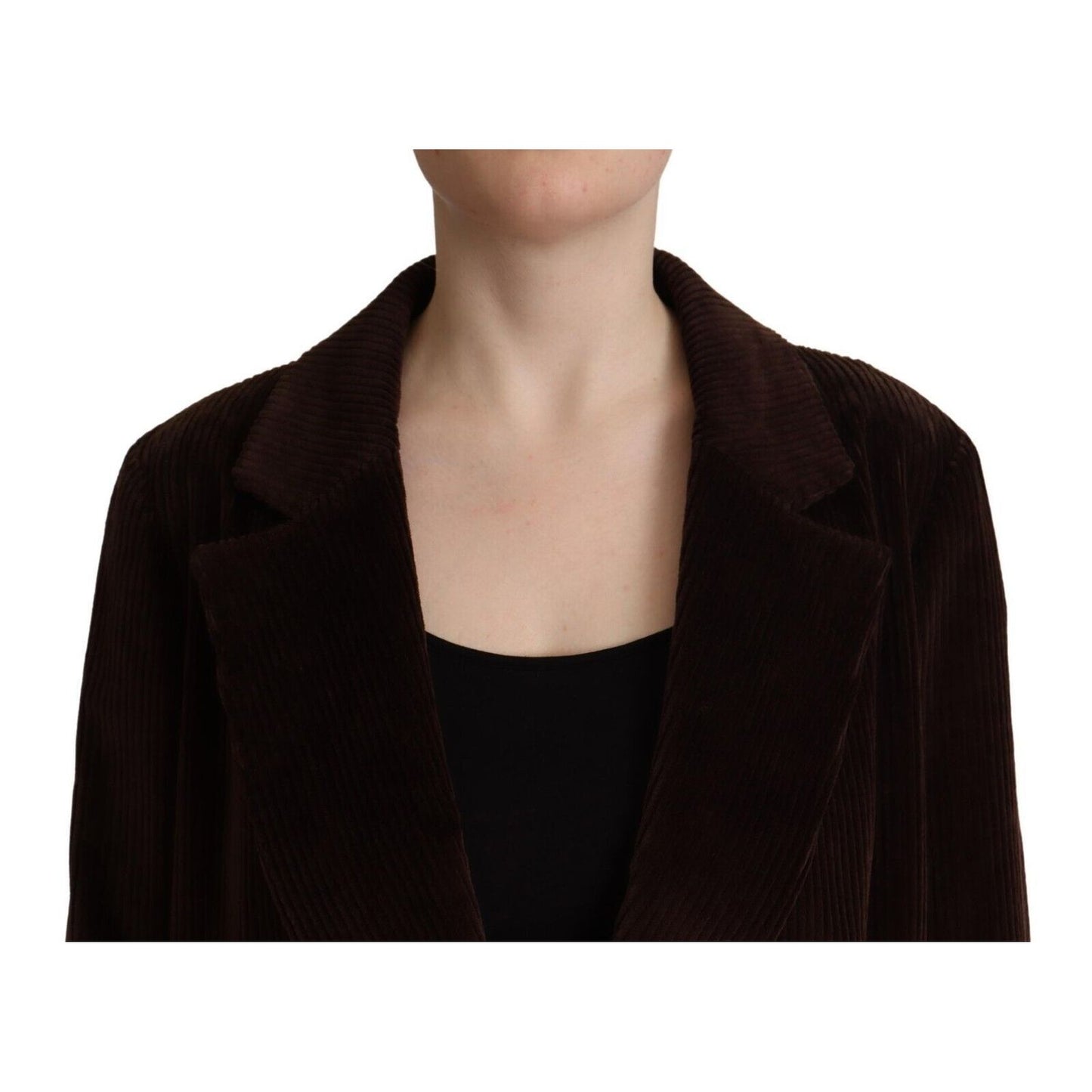 Dolce & Gabbana Bordeaux Corduroy Cotton Blazer Oversized Jacket