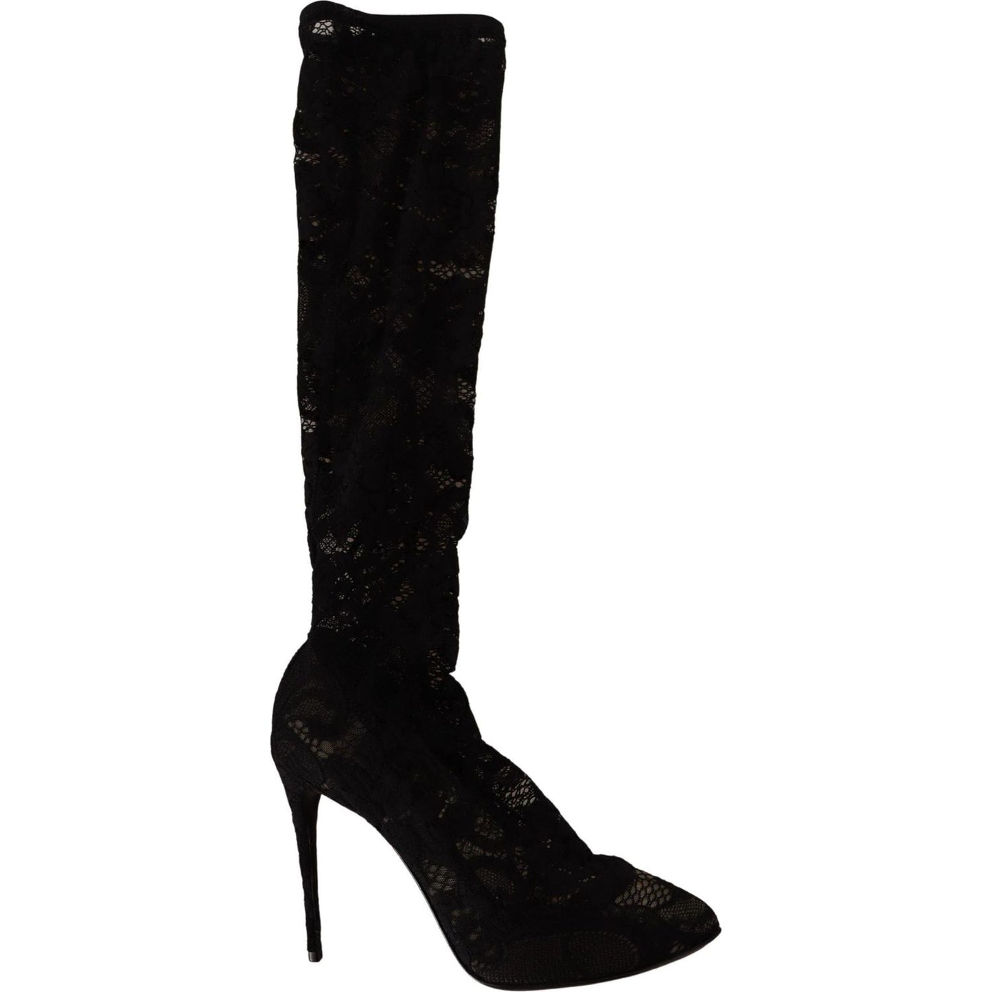 Dolce & Gabbana Elegant Stretch Sock Boots in Sleek Black Dolce & Gabbana