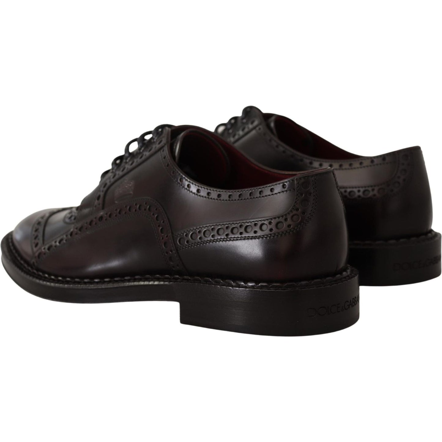 Dolce & Gabbana Elegant Purple Leather Derby Formal Shoes Dolce & Gabbana