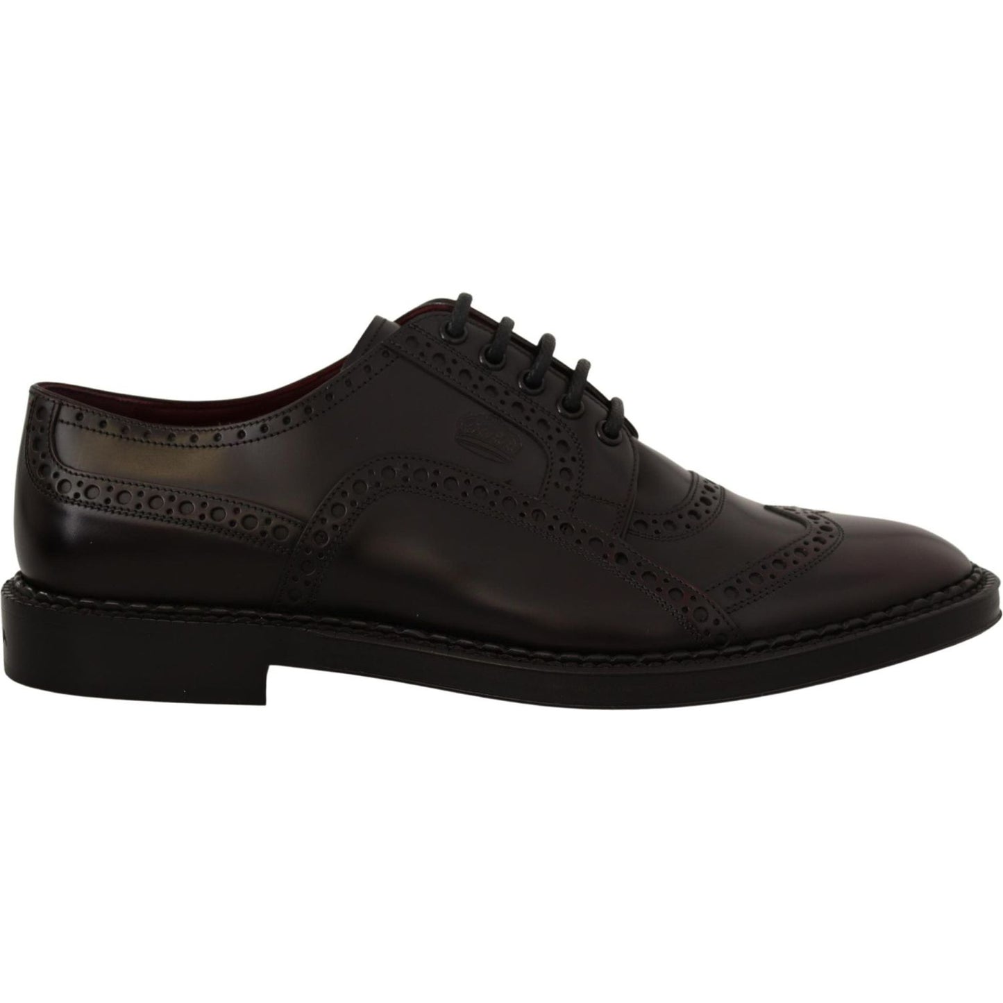 Dolce & Gabbana Elegant Purple Leather Derby Formal Shoes Dolce & Gabbana