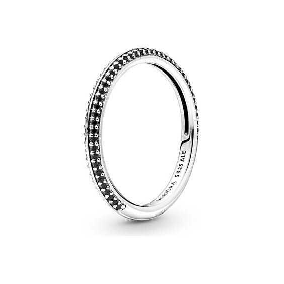 PANDORA JEWELS Mod. ME COLLECTION BLACK PAVE - RING - Size 50 DESIGNER FASHION JEWELLERY PANDORA