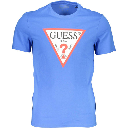 Guess Jeans Blue Cotton Men T-Shirt Guess Jeans