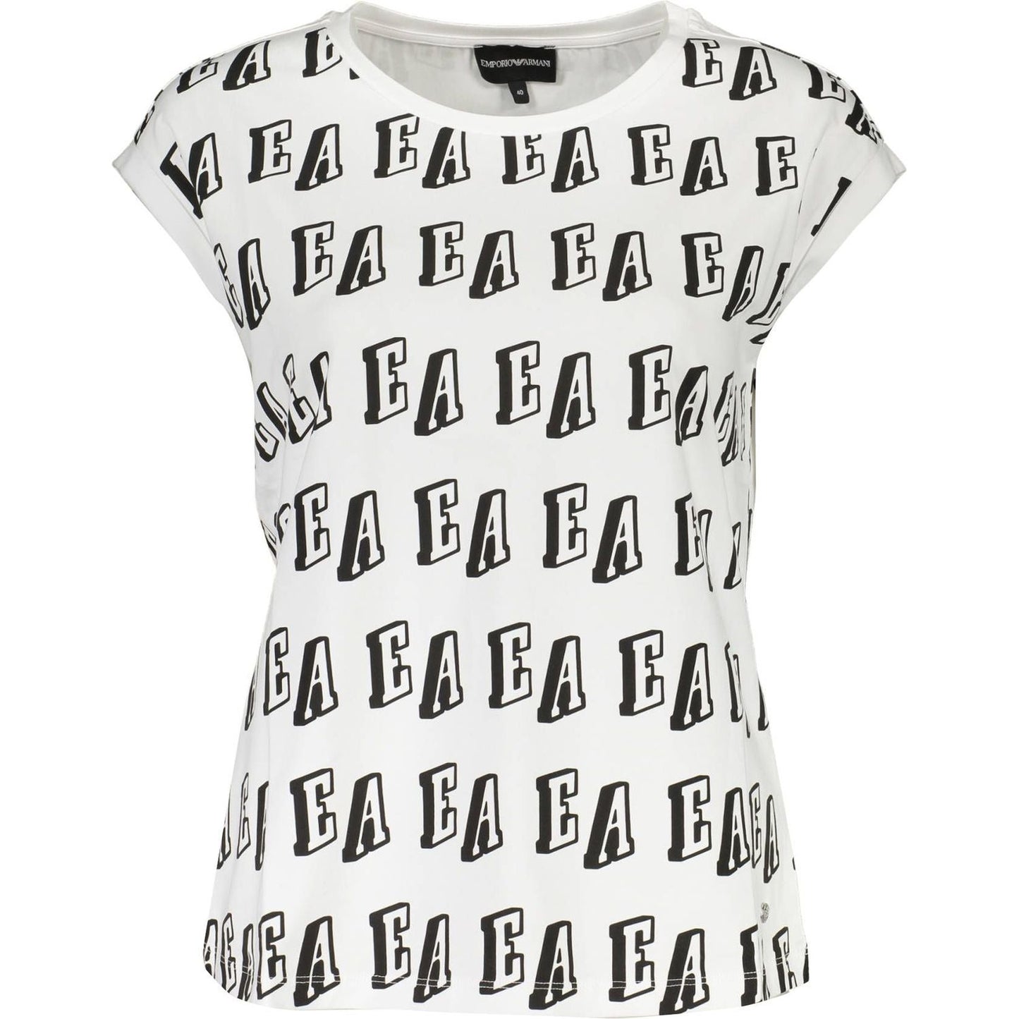 Emporio Armani White Cotton Women Top Emporio Armani