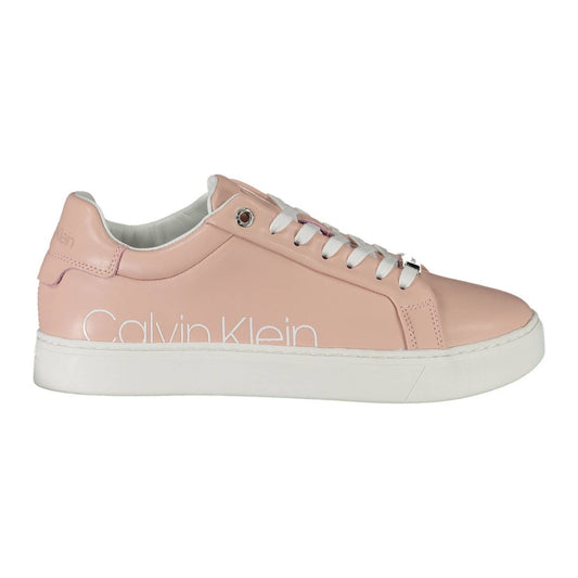 Calvin Klein Pink Leather Women Sneaker Calvin Klein