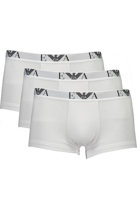 Emporio Armani White Cotton Men Trunk