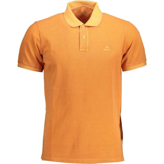 Gant Orange Cotton Men Polo Gant