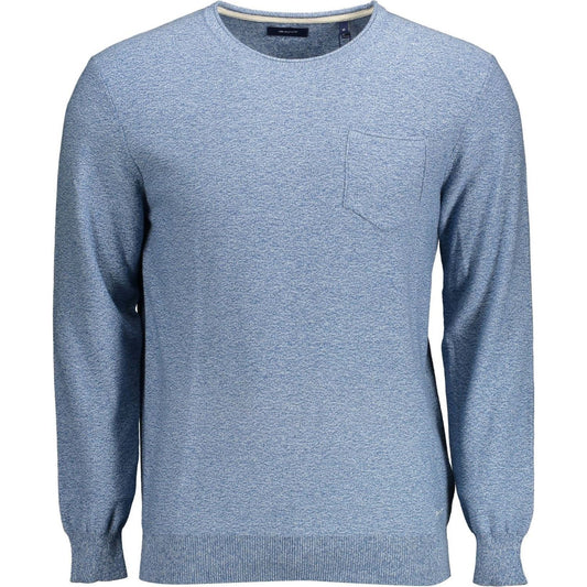 Gant Light Blue Cotton Men Sweater Gant