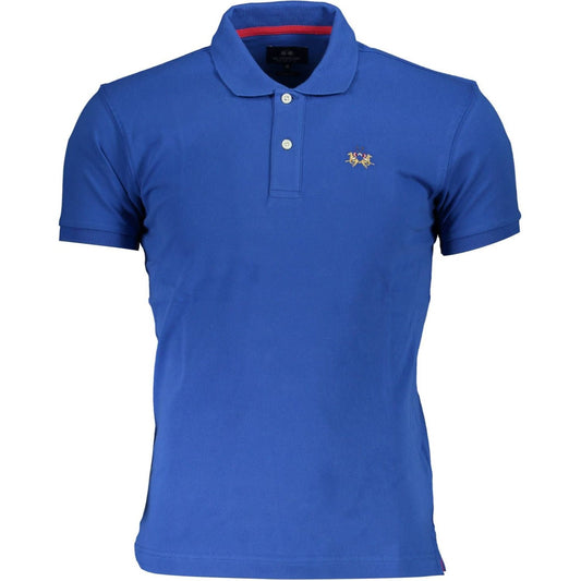 La Martina Blue Cotton Polo Shirt 1728,67465543840,Blue,Clothing,L,La Martina,Men,Men - Clothing,New with tags,Polo Shirt - Men - Clothing,Polo Shirts - T-Shirts - Clothing,T-Shirts - Clothing