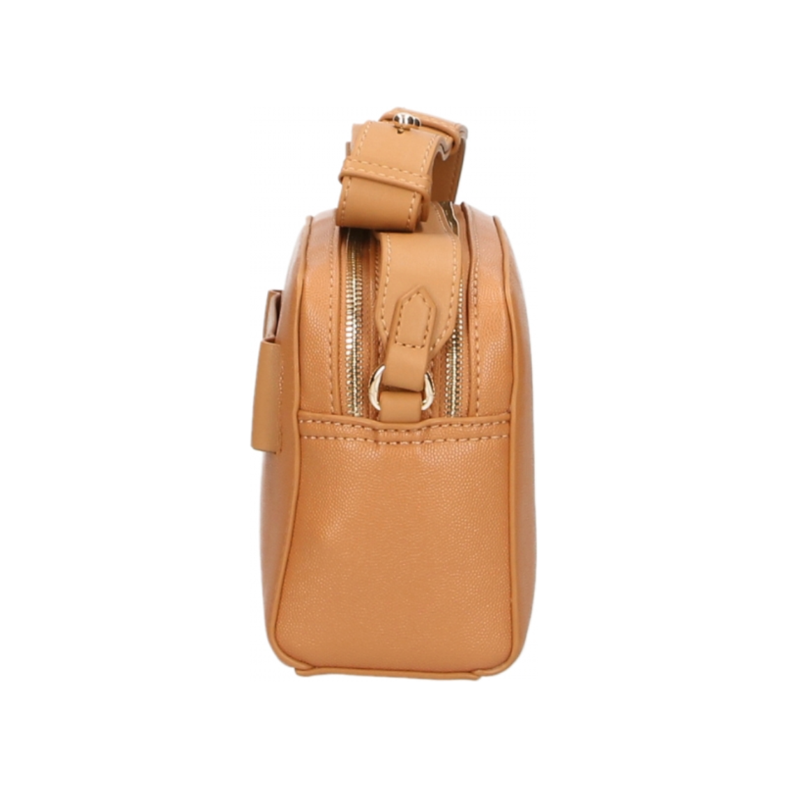 Plein Sport Chic Camel-Toned Crossbody with Double Zip Closure Plein Sport