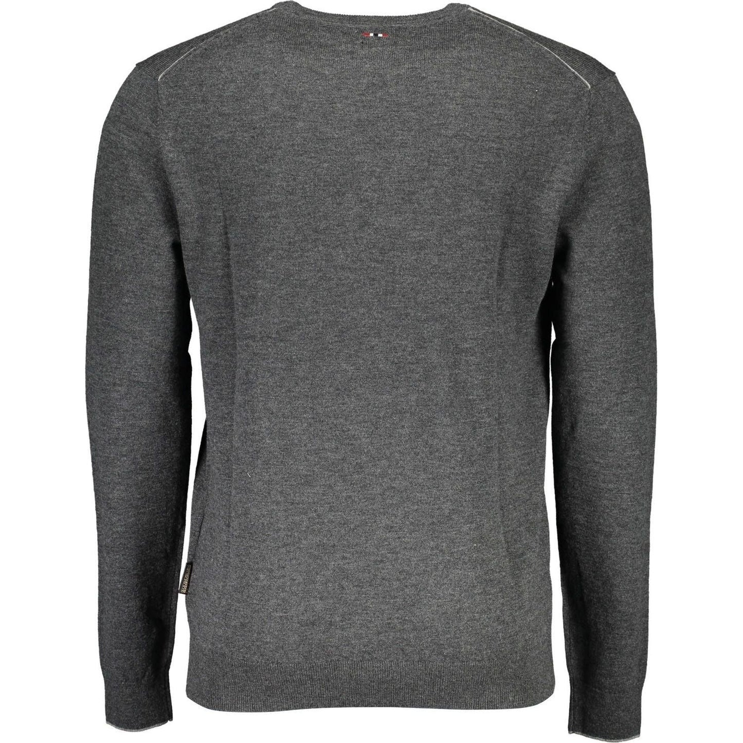 Napapijri Gray Wool Men Sweater Napapijri