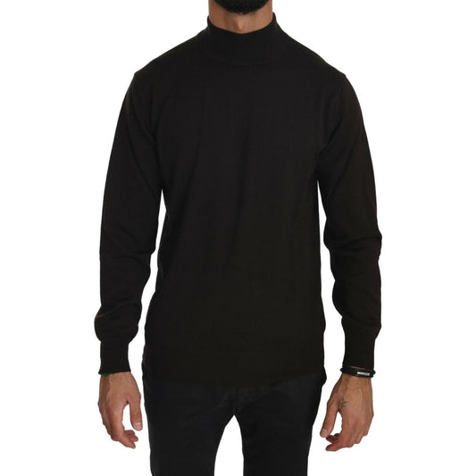 MILA SCHÖN Brown Turtle Neck Pullover Wool Sweater MILA SCHÖN