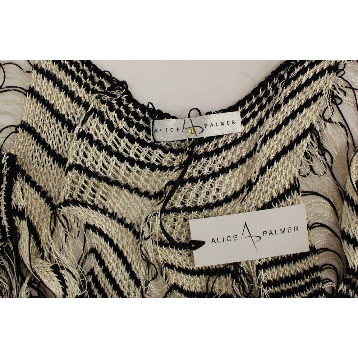 Alice Palmer Black and White Knitted Artisan Dress Dresses Alice Palmer