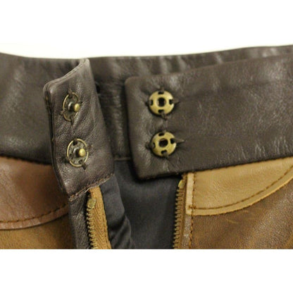 Dolce & Gabbana Brown Patchwork Leather Straight Skirt 1728,67345645728,Brown,Clothing,Dolce & Gabbana,IT40|S,Material: 100% Lambskin Leather,Midi - Skirts - Clothing,New with tags,Skirts - Clothing,Skirts - Women - Clothing,Women,Women - Clothing