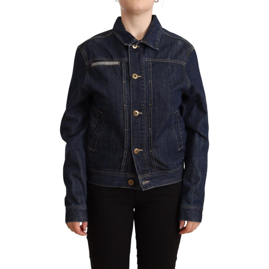 Master Coat Elegant Dark Blue Denim Jacket Master Coat