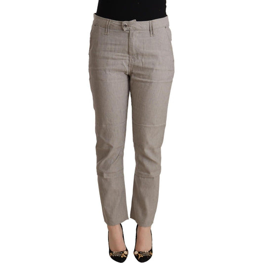 CYCLE Light Gray Linen Blend Mid Waist Tapered Pants 1728,67345645728,Casual Pants - Pants - Clothing,Chino Pants - Pants - Clothing,Clothing,CYCLE,Gray,Jeans & Pants - Women - Clothing,Material: 53% Linen 36% Cotton 10% Nylon 1% Elastane,New with tags,Pa