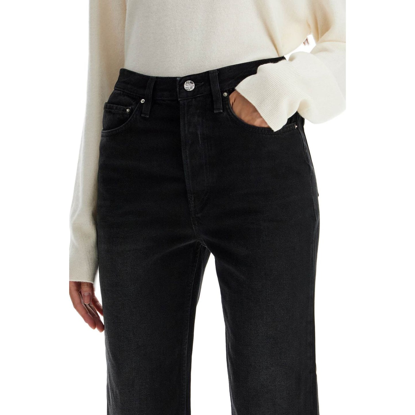 Toteme classic fit jeans with frayed hemline Jeans Toteme