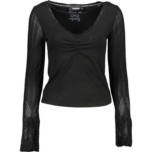 Desigual Black Viscose Women Sweater Desigual