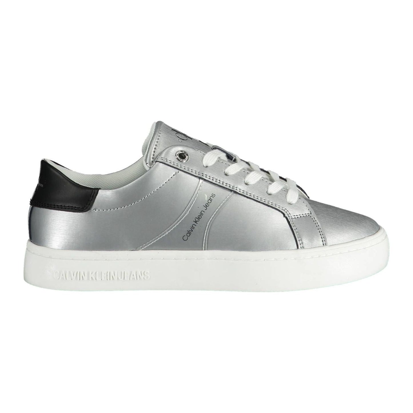 Calvin Klein Silver Cotton Women Sneaker Calvin Klein