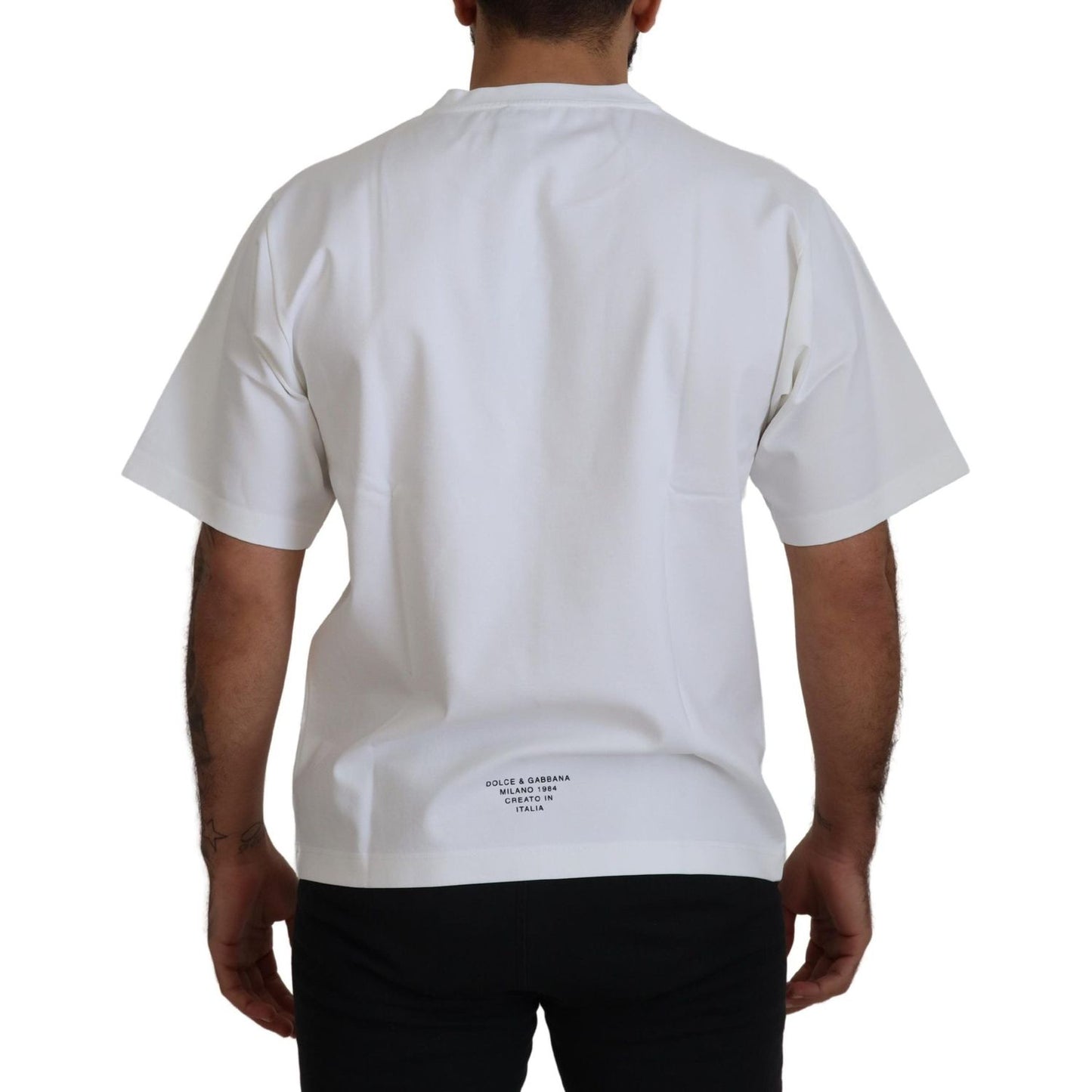 Dolce & Gabbana Timeless White Logo Crewneck Tee Dolce & Gabbana