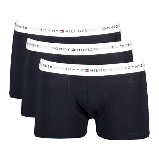 Tommy Hilfiger Black Cotton Men Boxer Underwear Tommy Hilfiger