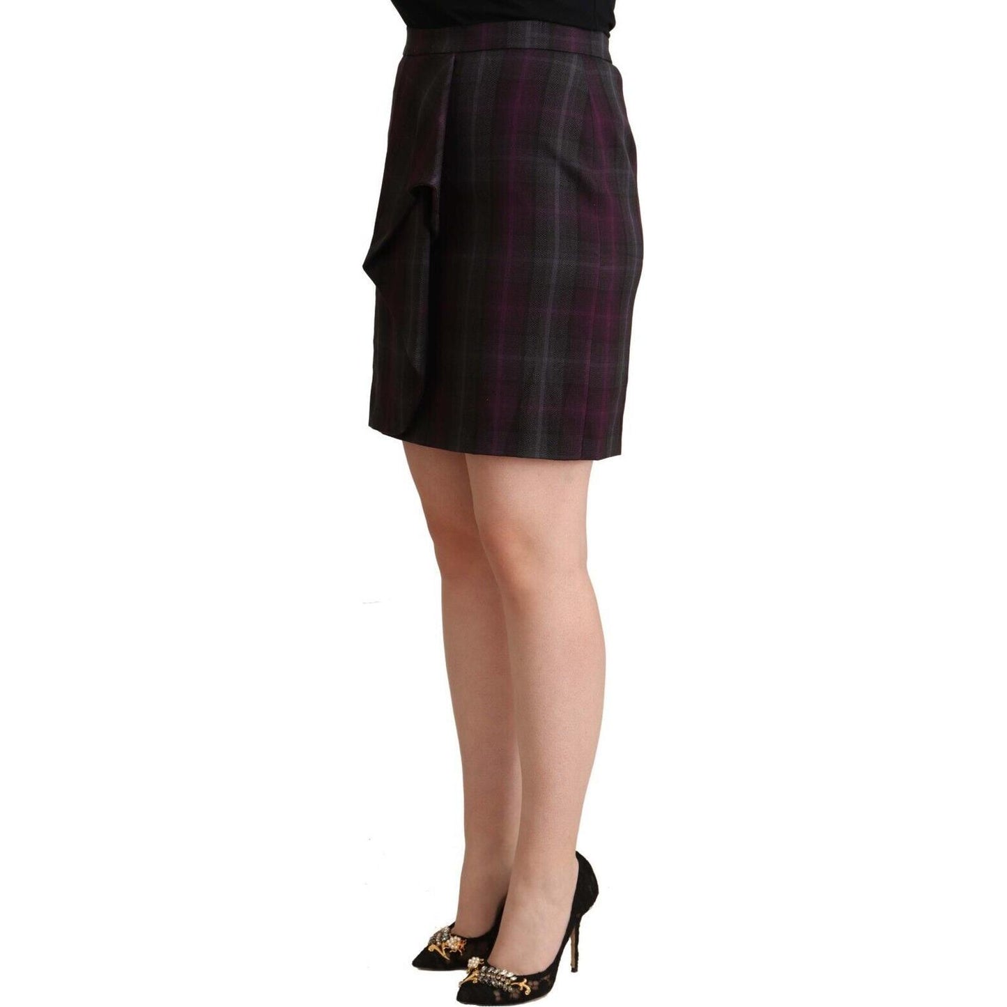 BENCIVENGA Multicolor Checkered Ruffle High Waist Mini Skirt 1728,67345645728,BENCIVENGA,Clothing,IT42|M,IT44|L,IT46|XL,Material: 80% Wool 20% Viscose,Mini - Skirts - Clothing,Multicolor,New with tags,Skirts - Clothing,Skirts - Women - Clothing,Women,Wome