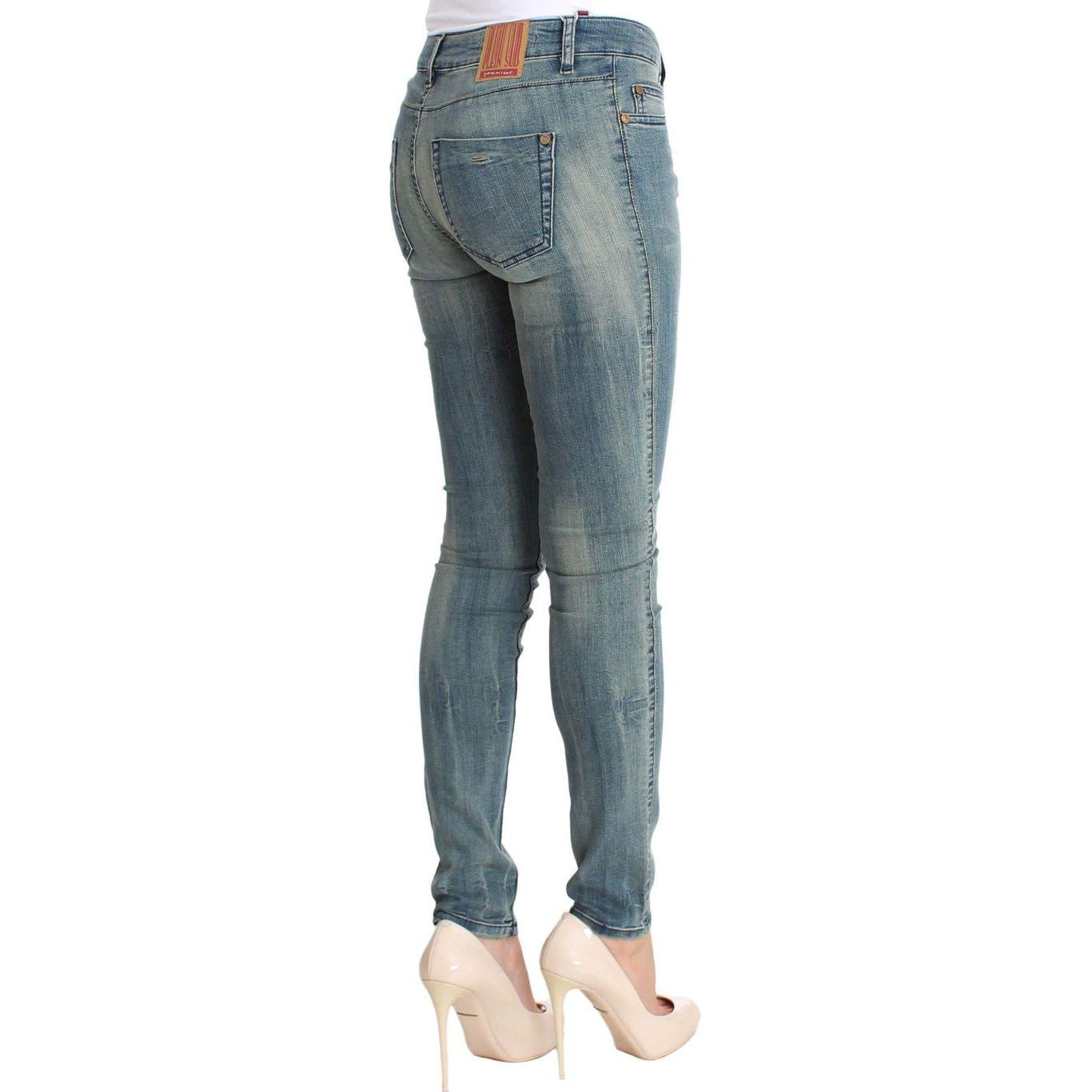 PLEIN SUD Chic Slim Skinny Blue Wash Denim PLEIN SUD