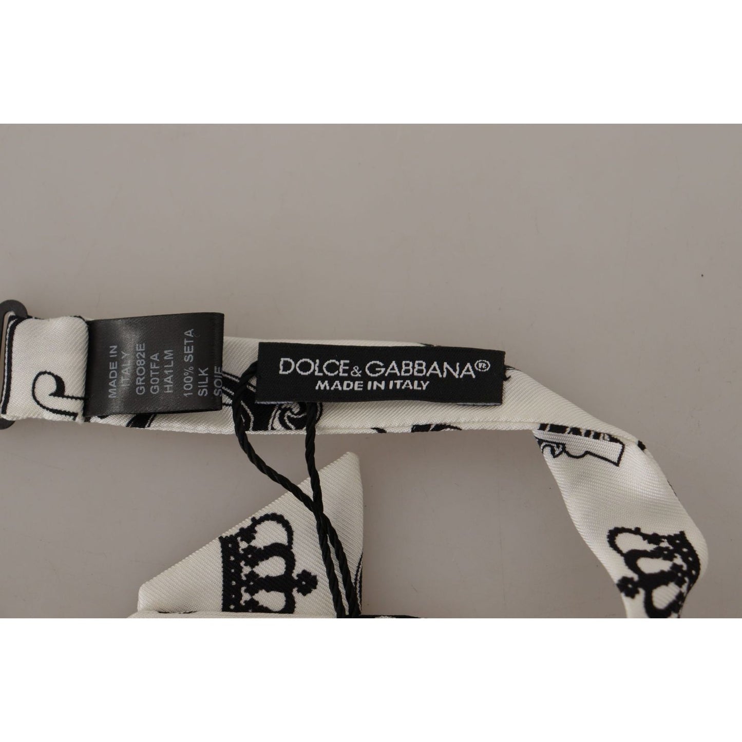 Dolce & Gabbana Elegant Silk Crown-Patterned Bow Tie Dolce & Gabbana