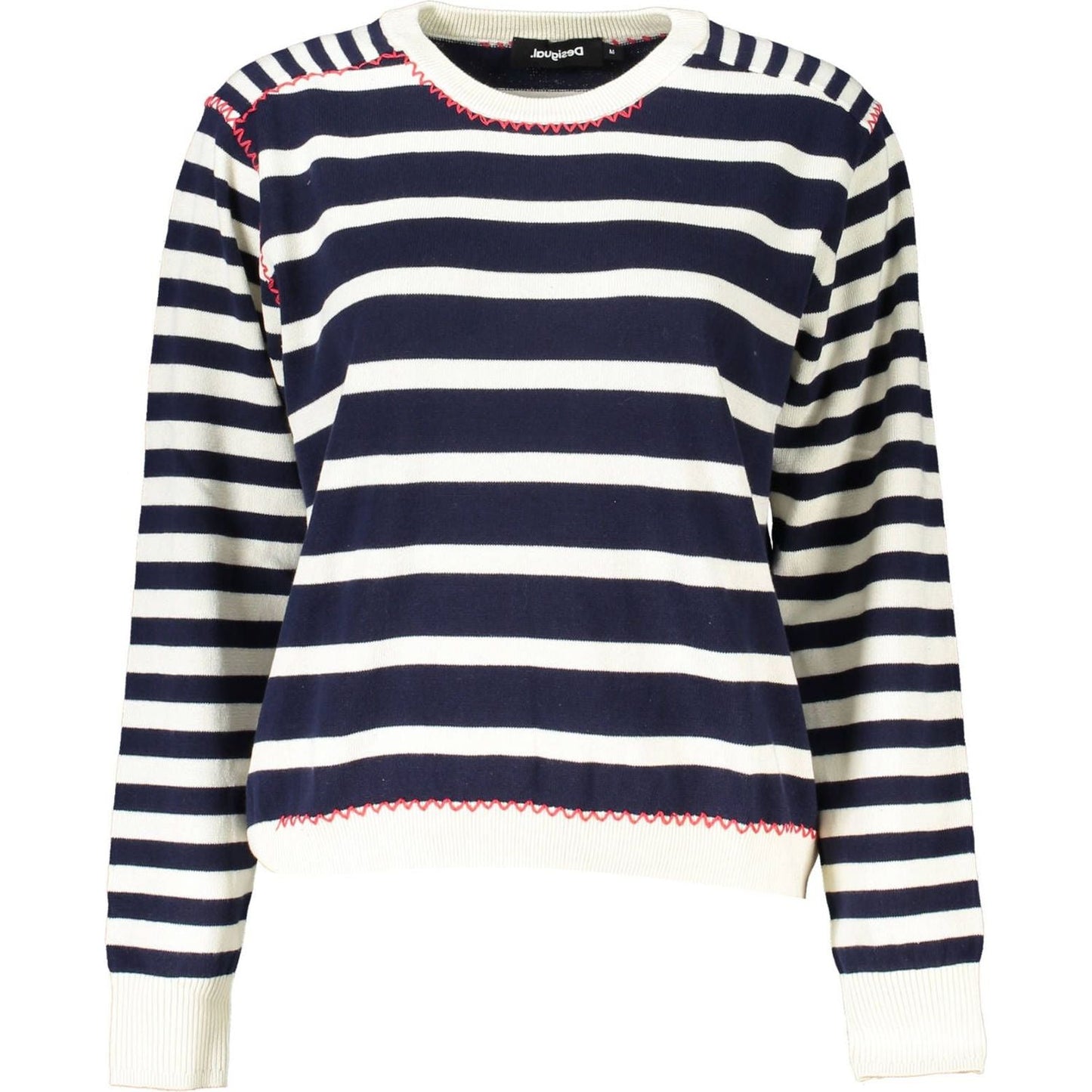 Desigual Blue Cotton Women Sweater Desigual