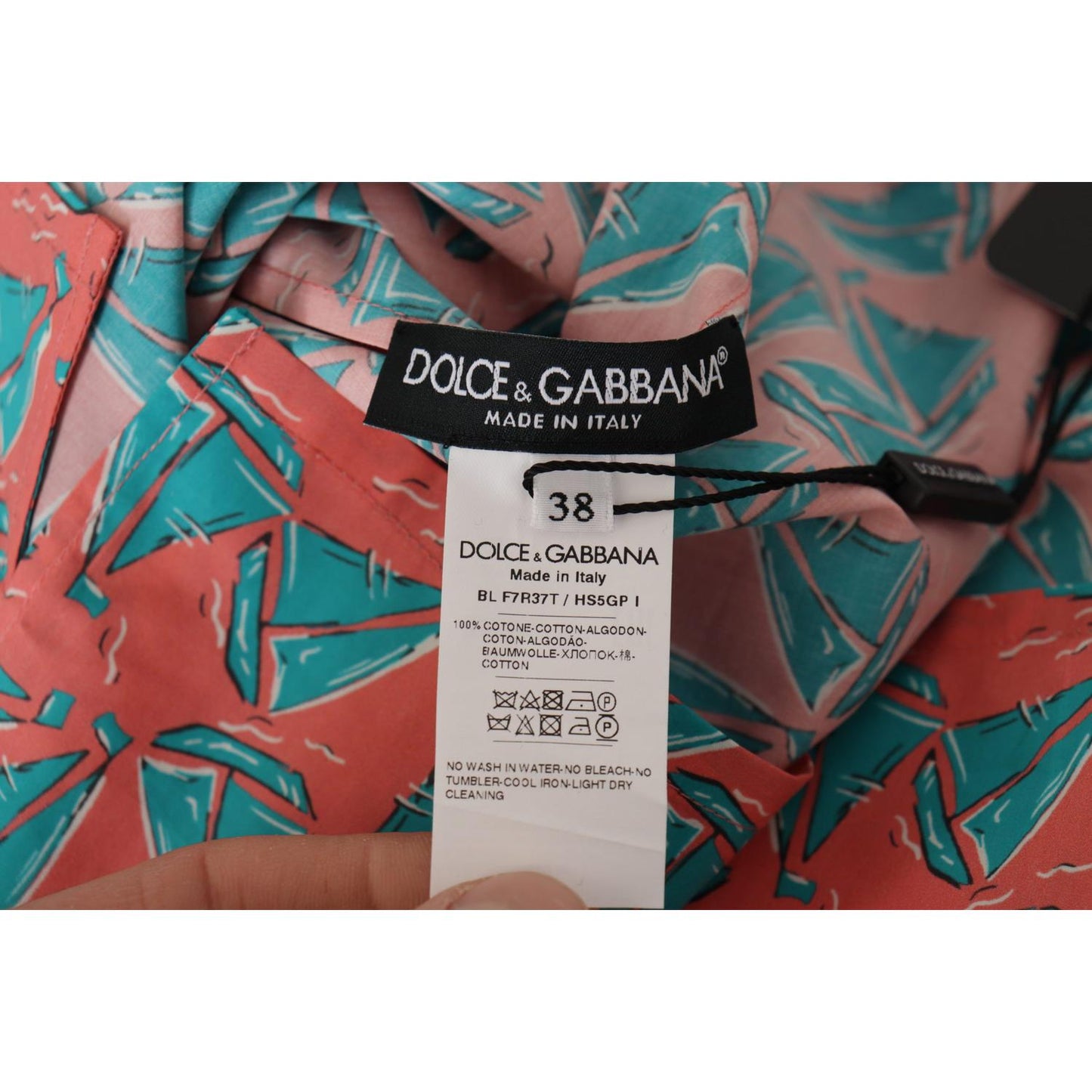 Dolce & Gabbana Chic Pink Sailboat Print Cotton Top Dolce & Gabbana