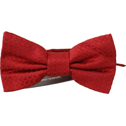 Dolce & Gabbana Elegant Red Silk Tied Bow Tie Dolce & Gabbana