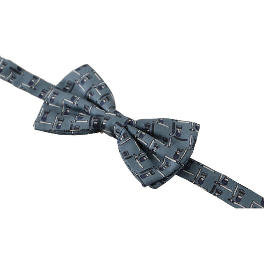 Dolce & Gabbana Elegant Silk Blue Bow Tie Dolce & Gabbana