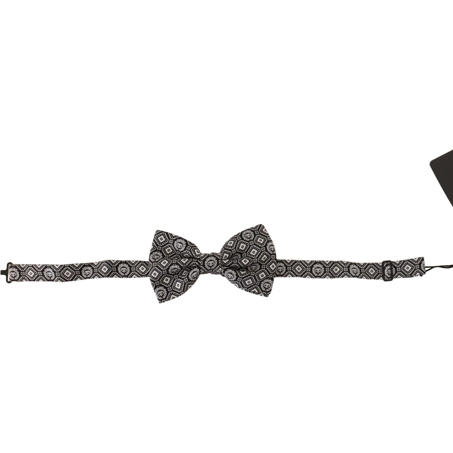 Dolce & Gabbana Black white 100% Silk Adjustable Neck Papillon Tie 1728,67345645728,Accessories,Black,Bowties - Ties and Formal Accessories - Accessories,Dolce & Gabbana,Material: 100% Silk,Men,Men - Accessories,New with tags,Ties & Bowties - Men - Access