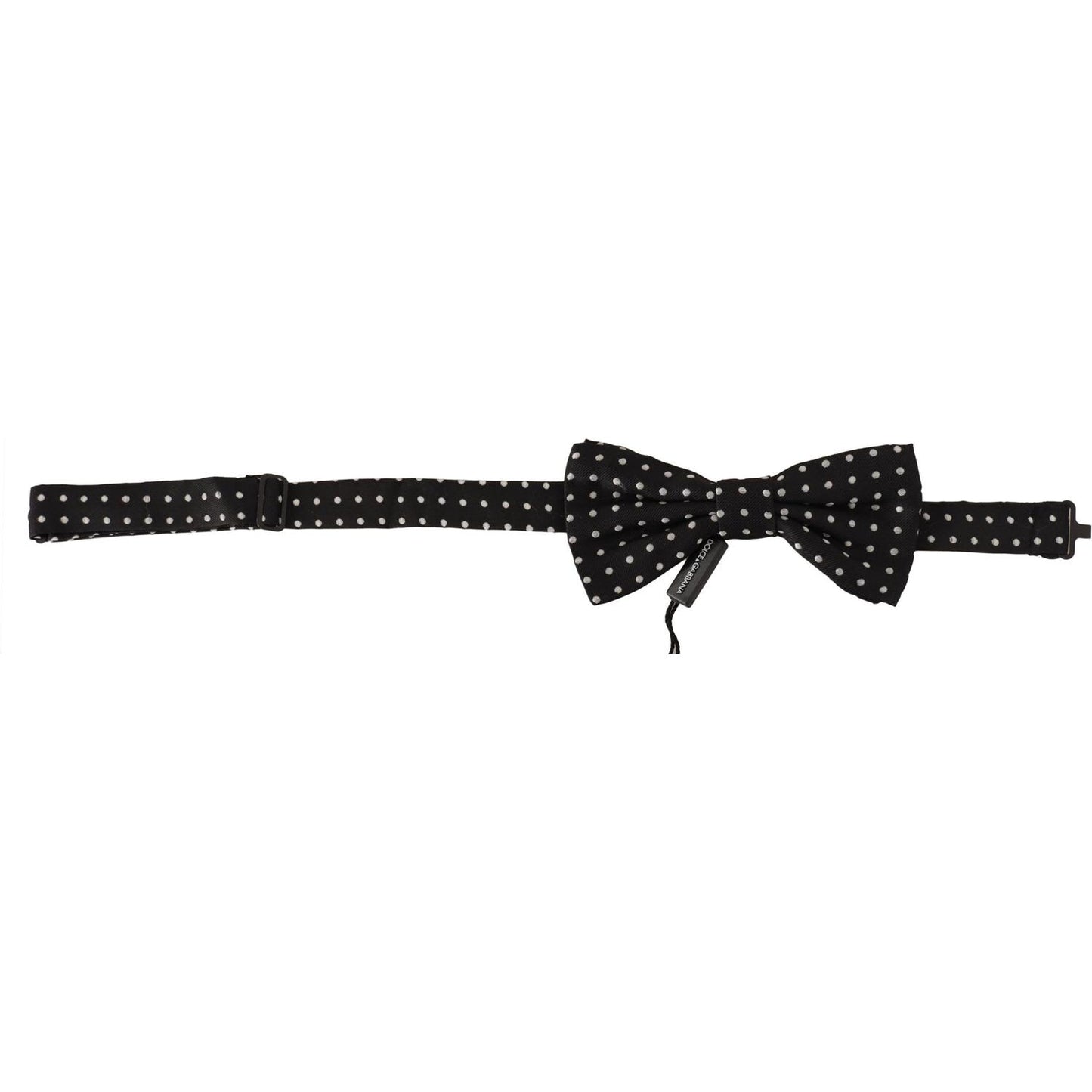 Dolce & Gabbana Elegant Black and White Polka Dot Silk Bow Tie Dolce & Gabbana