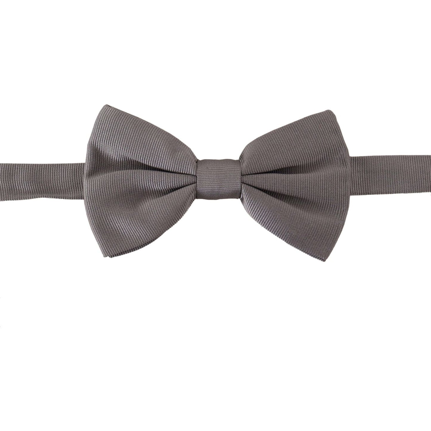 Dolce & Gabbana Elegant Gray Silk Bow Tie Dolce & Gabbana