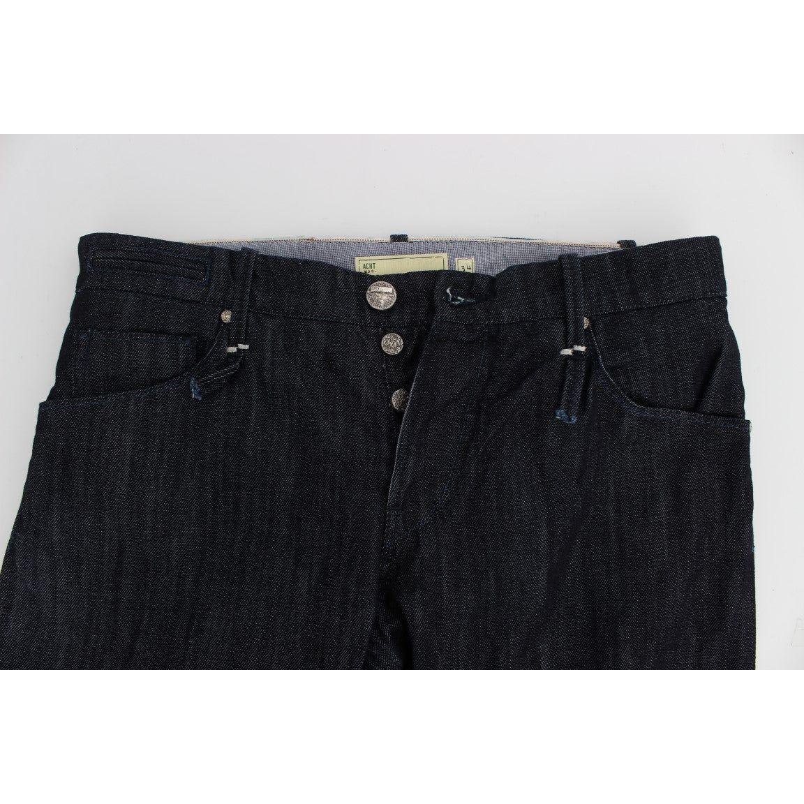 Acht Blue Cotton Regular Straight Fit Jeans 1728,67345645728,Acht,Blue,Clothing,Jeans & Pants - Men - Clothing,Jeans Denim - Clothing,Material: 100% Cotton,Men,Men - Clothing,New with tags,Straight-Leg Jeans - Jeans Denim - Clothing,W34