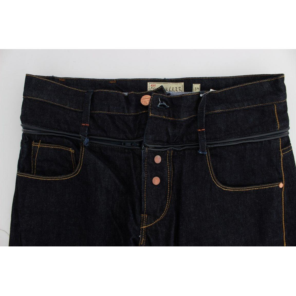Acht Blue Cotton Regular Straight Fit Jeans 1728,67345645728,Acht,Blue,Clothing,Jeans & Pants - Men - Clothing,Jeans Denim - Clothing,Material: 100% Cotton,Men,Men - Clothing,New with tags,Straight-Leg Jeans - Jeans Denim - Clothing,W34