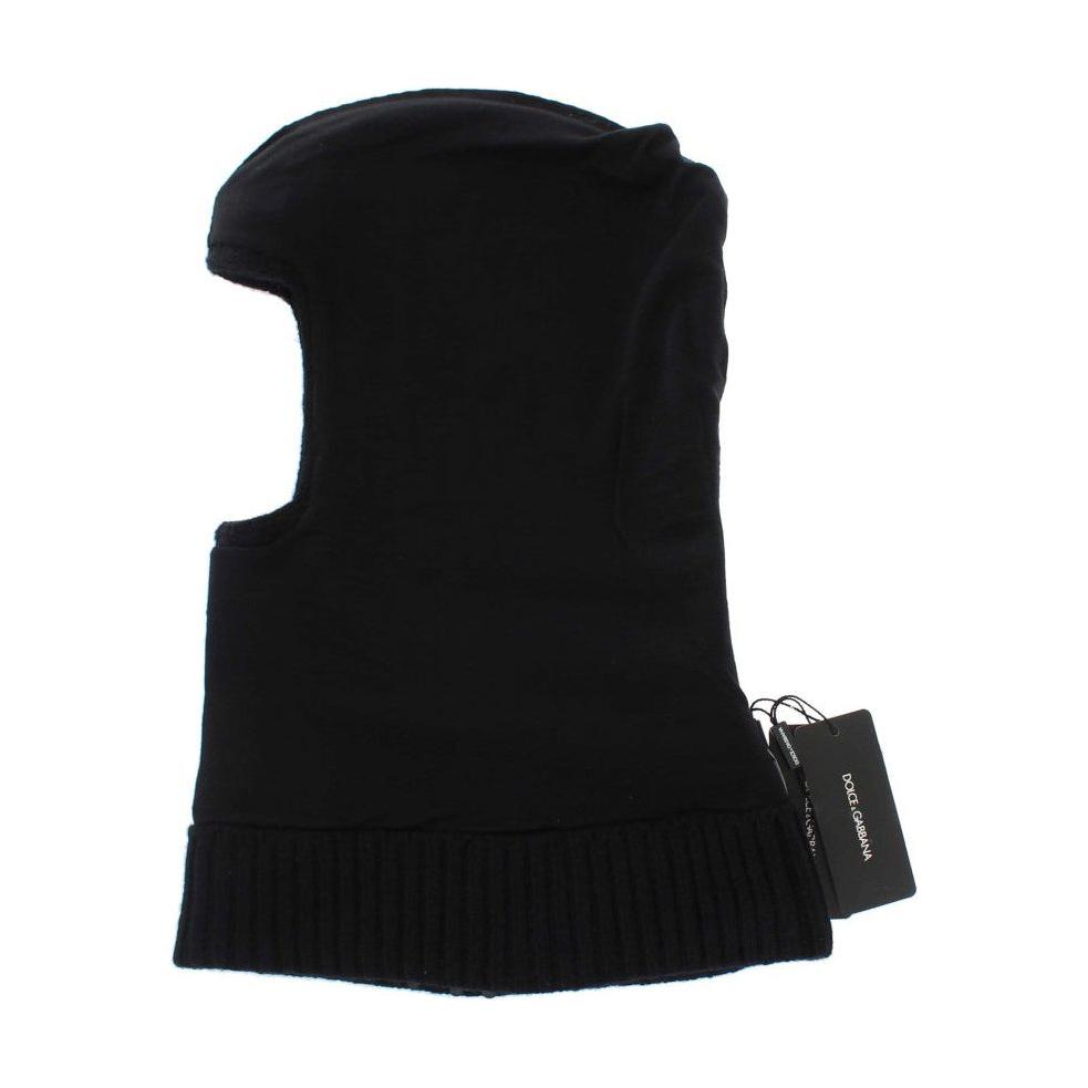 Dolce & Gabbana Black Knitted Sequin Hood Scarf Hat 1728,20% Glass,30% Plastic,5% Rayon,67345645728,Accessories,Black,Dolce & Gabbana,Hats - Accessories,Hats - Women - Accessories,Material: 45% Wool,New with tags,Scarves - Accessories,Scarves - Women - Ac