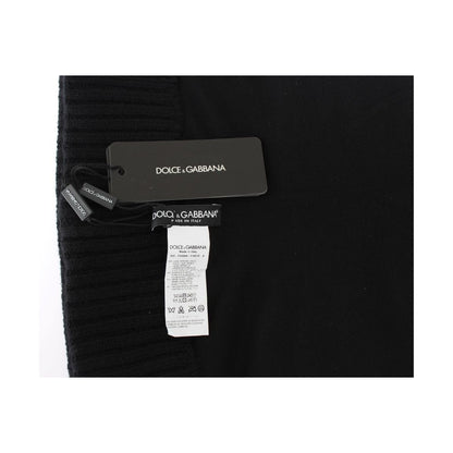 Dolce & Gabbana Black Knitted Sequin Hood Scarf Hat 1728,20% Glass,30% Plastic,5% Rayon,67345645728,Accessories,Black,Dolce & Gabbana,Hats - Accessories,Hats - Women - Accessories,Material: 45% Wool,New with tags,Scarves - Accessories,Scarves - Women - Ac