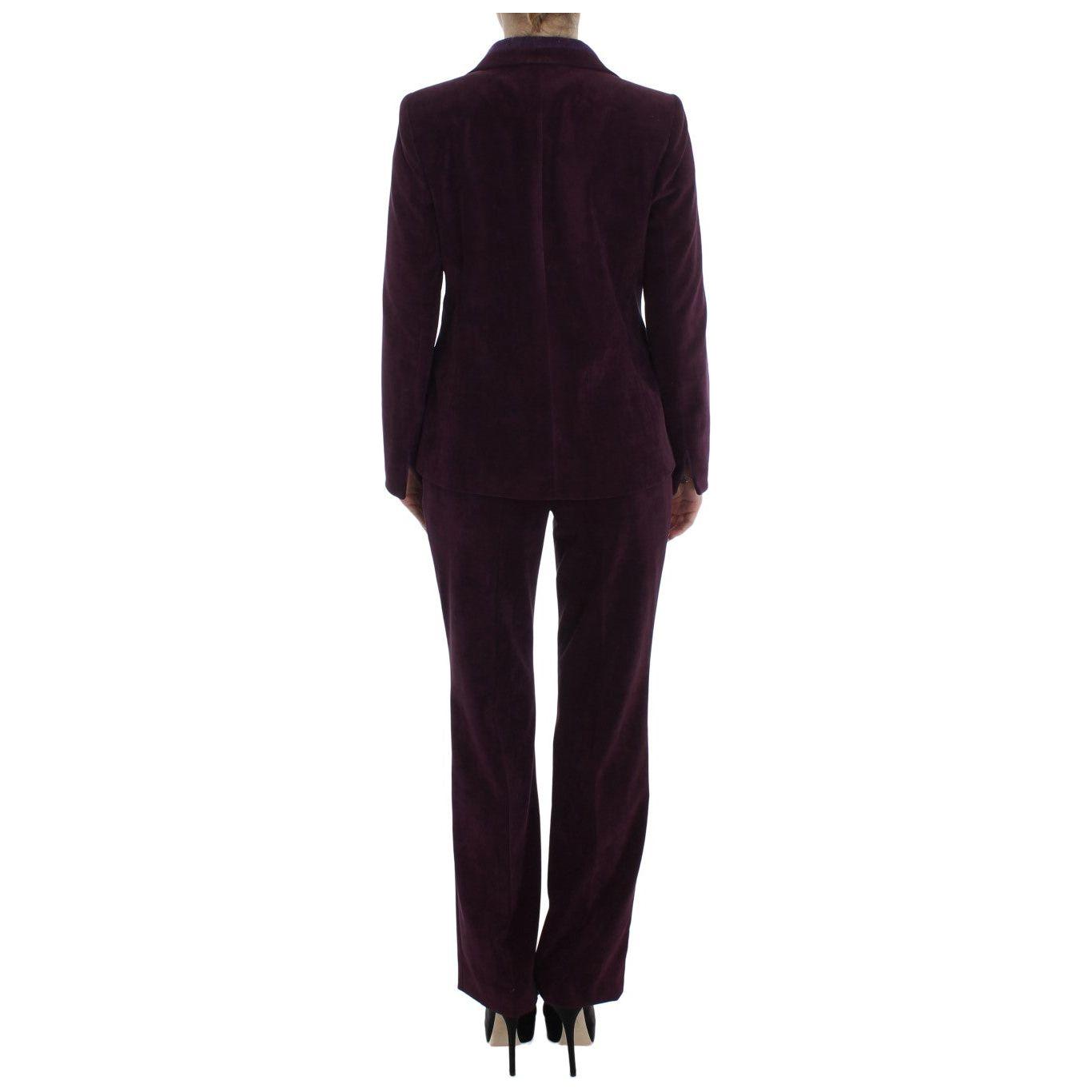 BENCIVENGA Elegant Purple Wool Blend Three Piece Suit Set Suit BENCIVENGA