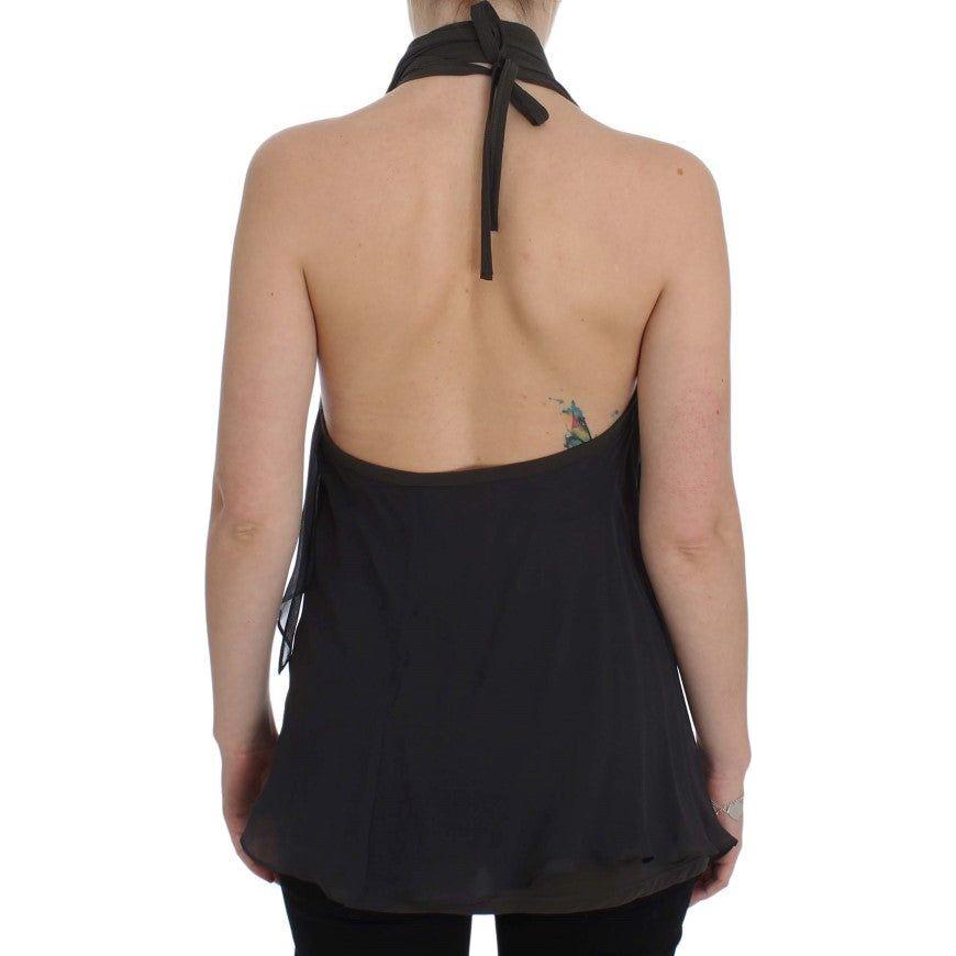 CORA GROPPO Gray Blue Stretch Blouse Top 1728,18% Elastane,67345645728,Clothing,CORA GROPPO,Gray,IT40|S,Material: 82% Polyester,New with tags,Sleeveless - T-Shirts - Clothing,T-Shirts - Clothing,Tops & T-Shirts - Women - Clothing,Women,Women - Clothing