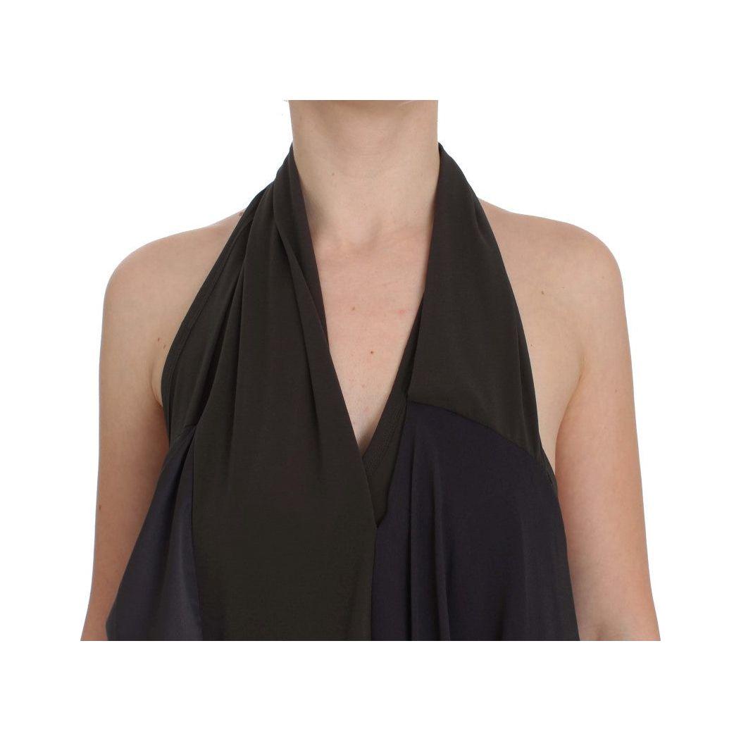 CORA GROPPO Gray Blue Stretch Blouse Top 1728,18% Elastane,67345645728,Clothing,CORA GROPPO,Gray,IT40|S,Material: 82% Polyester,New with tags,Sleeveless - T-Shirts - Clothing,T-Shirts - Clothing,Tops & T-Shirts - Women - Clothing,Women,Women - Clothing